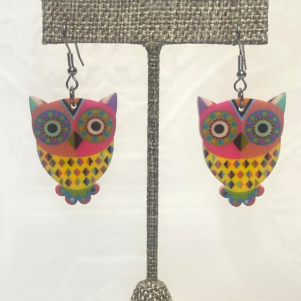 Whimsical Owl Earrings, New